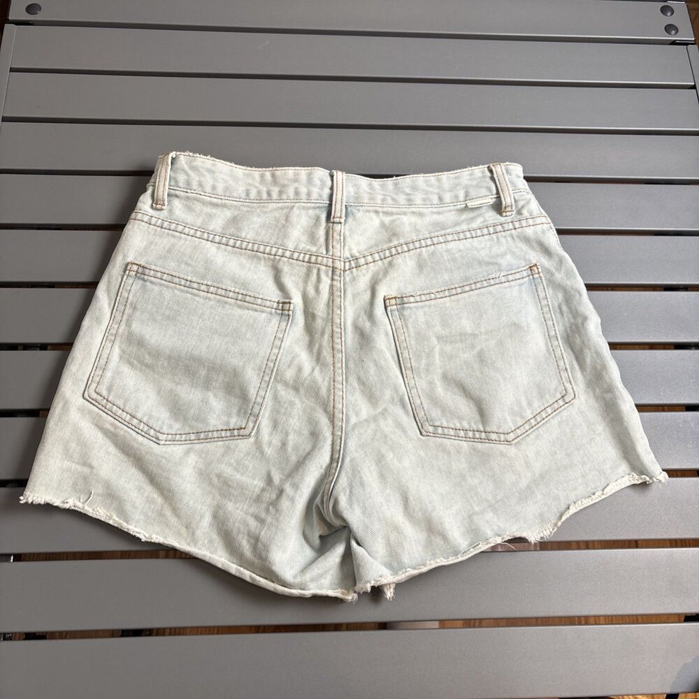 BillaBong Cut Off Shorts Womens Size 28 Blue Denim Distressed Light Wash - Picture 6 of 10